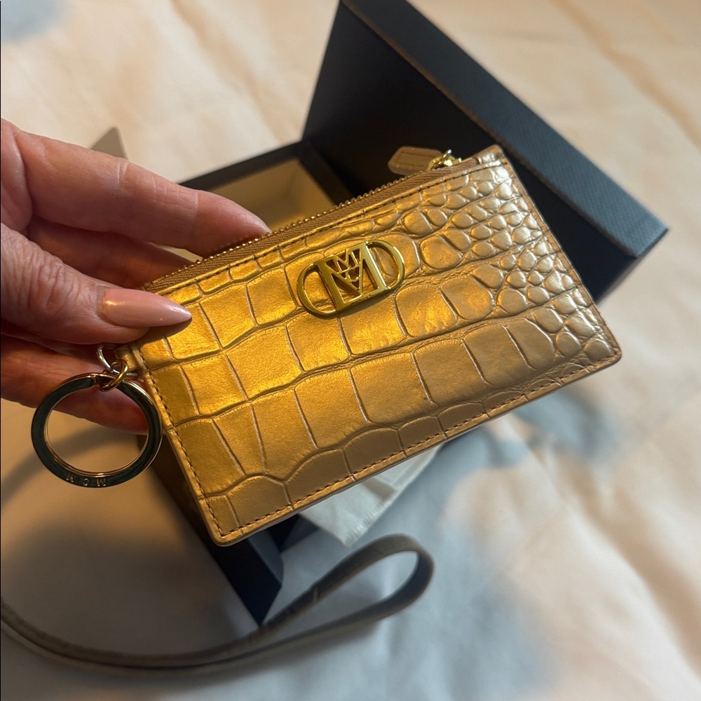 MCM Tan Croc-Embossed Leather wallet Set